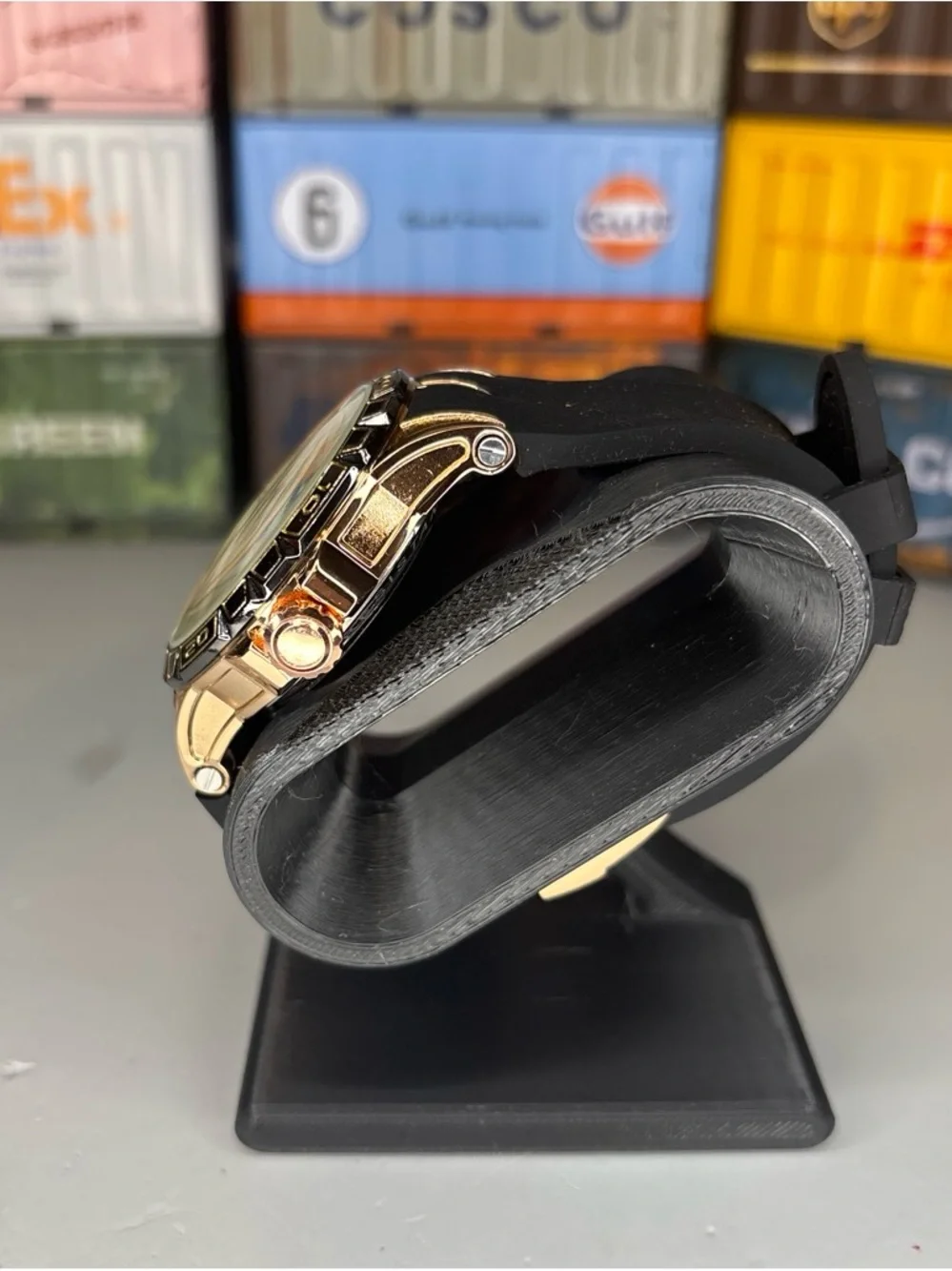 BiBi Automatic Men's Black and Gold Skeleton Sport Watch